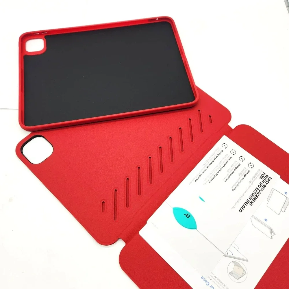 Rotating ESR Case for iPad Pro 11 M5 M4 2025 2024 Red Magnetic Stand